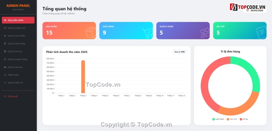 Đồ án,web bán quần áo,web quản lý